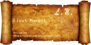 Liszt Margit névjegykártya